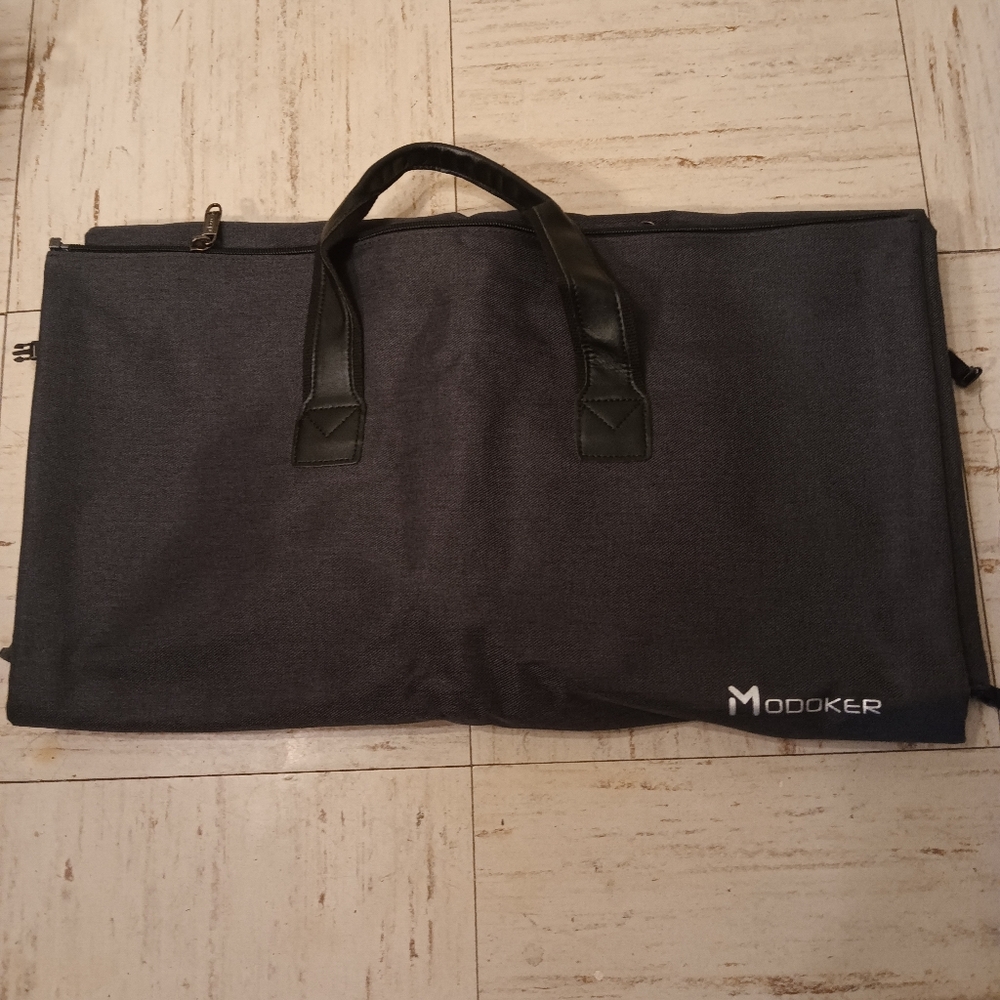 Modoker Black & Grey Convertible Garment Bag BRAND NEW With Box!